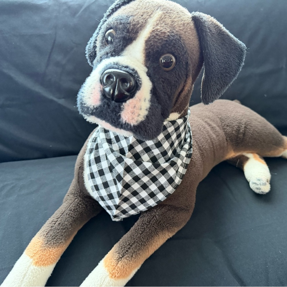 Black and White Checkered   Dog Bandanna